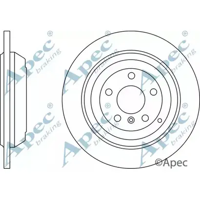 Тормозной диск APEC BRAKING UIZTBC J DSK2386 UJAGZH 1265430991