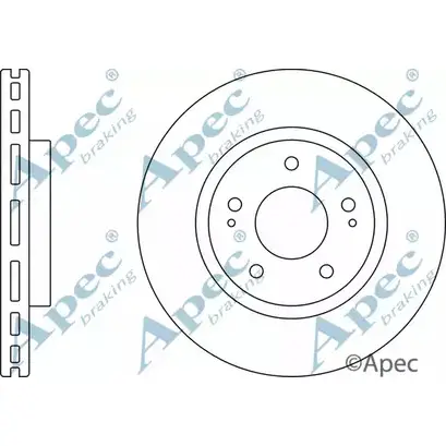 Тормозной диск APEC BRAKING DSK2388 7V4 3CL 1265430995 M23GRE изображение 0