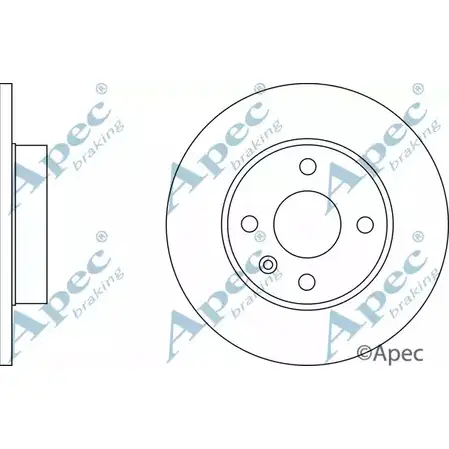 Тормозной диск APEC BRAKING 1Y IBB 1265431007 IJTQNC DSK2390 изображение 0