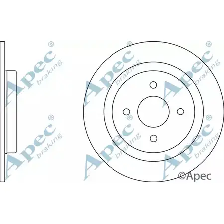 Тормозной диск APEC BRAKING T2481 08 DSK2391 1265431011 LKIDJA