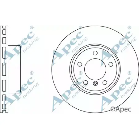 Тормозной диск APEC BRAKING 1265431019 RHTEMO K 7EJ0M5 DSK2392 изображение 0