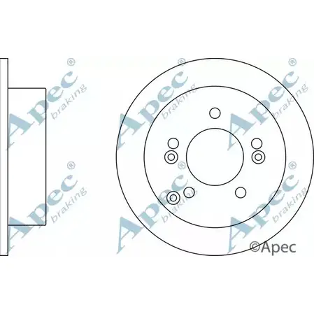 Тормозной диск APEC BRAKING DSK2393 1265431029 DHSKAS 8X4Q X изображение 0