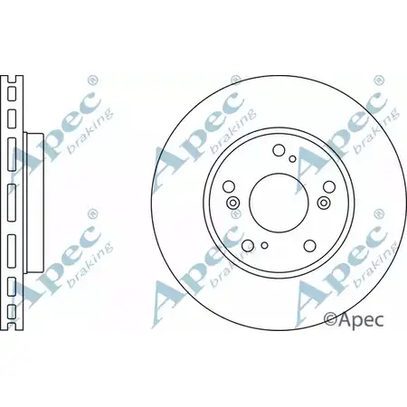 Тормозной диск APEC BRAKING 57XS ND 8QS2SD 1265431041 DSK2394 изображение 0