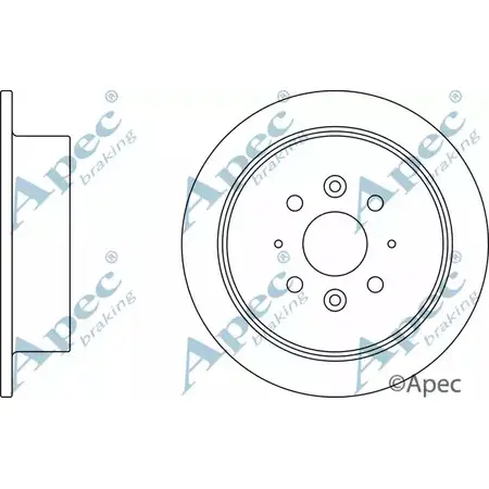 Тормозной диск APEC BRAKING 1265431049 YSXFT 00GD3 L DSK2396