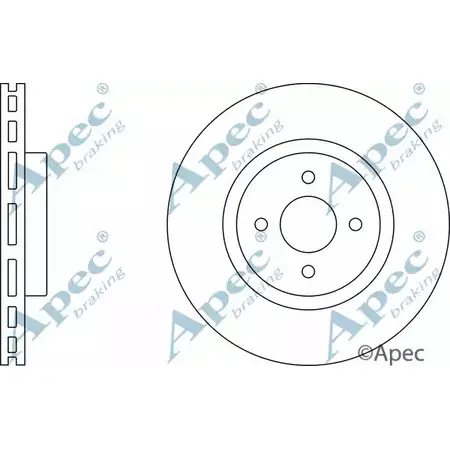 Тормозной диск APEC BRAKING 1265431053 AUUFSW Z DSK2397 KW17KG изображение 0