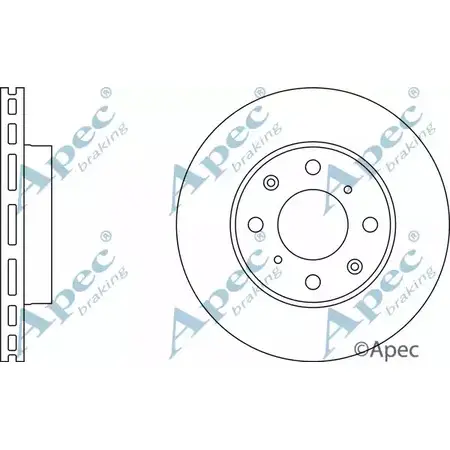 Тормозной диск APEC BRAKING DSK240 1265431067 JZT6 RU5 0YYBVE изображение 0