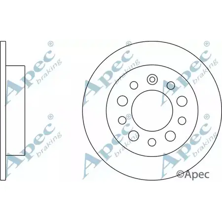 Тормозной диск APEC BRAKING DSK2401 1265431079 A6IT 0 25KWE