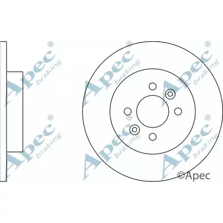 Тормозной диск APEC BRAKING DSK2402 JOS0 LI 1265431081 MYO6F изображение 0