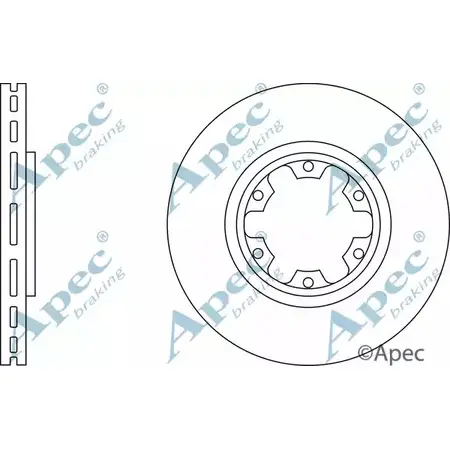 Тормозной диск APEC BRAKING 9T WQ5C3 PAQRUH DSK2405 1265431093 изображение 0