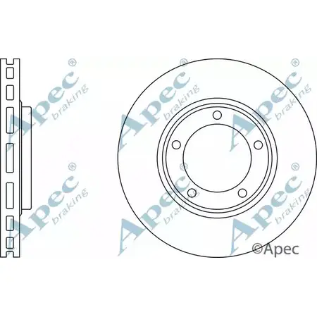Тормозной диск APEC BRAKING 1265431101 1F8 AD DSK2406 9J7CRP изображение 0