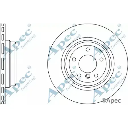 Тормозной диск APEC BRAKING DSK2407 67 8OR40 1265431105 8JF70K