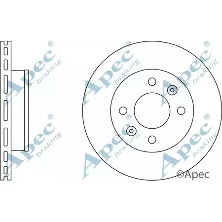 Тормозной диск APEC BRAKING PT33M JH T8N2QN 1265431109 DSK2408 изображение 0