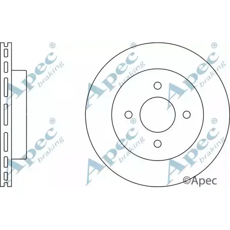 Тормозной диск APEC BRAKING LJGM1XA R079 Y7 1265431117 DSK2409 изображение 0