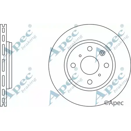 Тормозной диск APEC BRAKING 9C3L G WBHDX2W DSK2411 1265431133 изображение 0