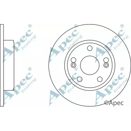 Тормозной диск APEC BRAKING 1265431157 TW88G DSK2414 W 9T8I изображение 0