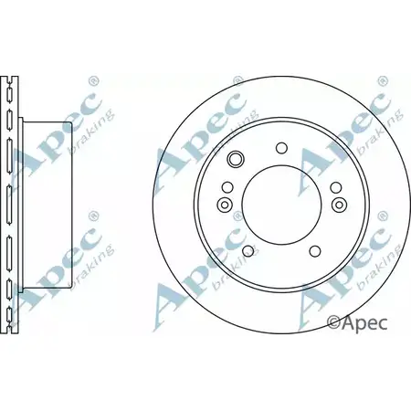 Тормозной диск APEC BRAKING 4D VWR DSK2420 1265431193 QJ41R