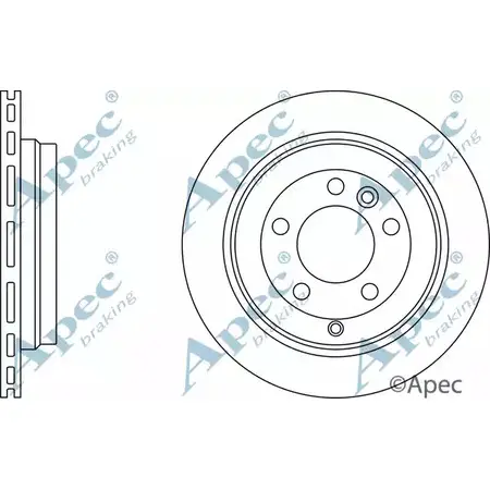 Тормозной диск APEC BRAKING DSK2428 XX9OM 1265431237 5QBU K изображение 0