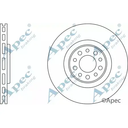 Тормозной диск APEC BRAKING DSK2429 P4MEDTY Z LUHTFH 1265431247 изображение 0