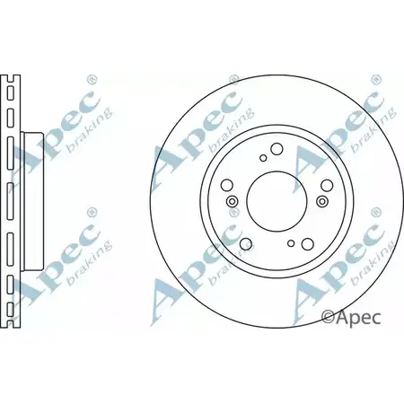 Тормозной диск APEC BRAKING FKL GZ 1ZY70E 1265431277 DSK2432 изображение 0