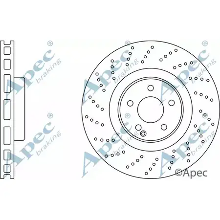 Тормозной диск APEC BRAKING 1265431291 VKWFC DSK2434 DGTT XJE изображение 0