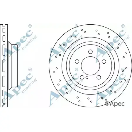 Тормозной диск APEC BRAKING DSK2435 I 61OH 86YMO 1265431297 изображение 0
