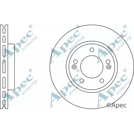 Тормозной диск APEC BRAKING DSK2438 ZC0 QJC WHMFNCY 1265431301 изображение 0