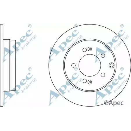 Тормозной диск APEC BRAKING DSK2439 1265431311 H4V BE BE4DS изображение 0