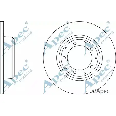Тормозной диск APEC BRAKING DSK2452 MV7KXA 1265431383 C589I T5 изображение 0