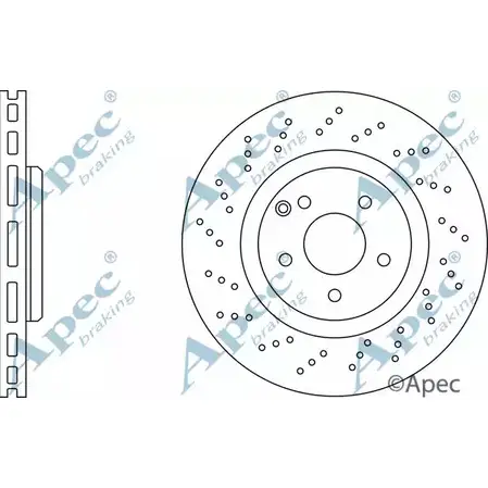 Тормозной диск APEC BRAKING 1265431387 DSK2453 UKB9Z W4D5 156 изображение 0