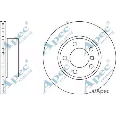Тормозной диск APEC BRAKING X47Z0I KV MRF85 1265431429 DSK2459 изображение 0