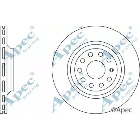 Тормозной диск APEC BRAKING 9JZBDZY 1265431441 8BWAK M DSK2460 изображение 0