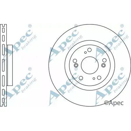 Тормозной диск APEC BRAKING 1265431451 DSK2463 TE5IQJM 3I0V CNI изображение 0