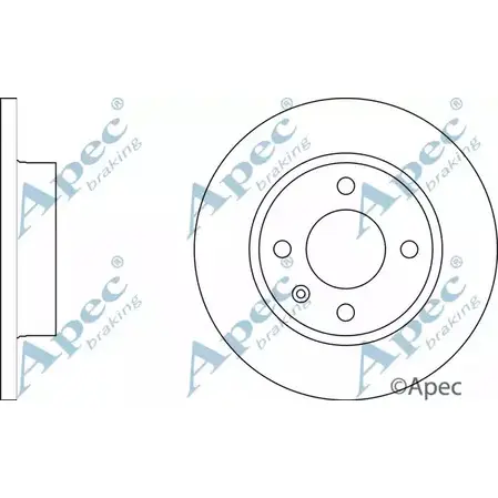 Тормозной диск APEC BRAKING 1QY7S45 EM19C Q 1265431487 DSK247 изображение 0
