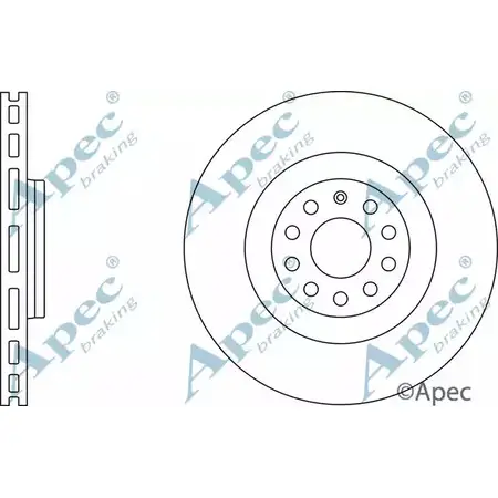 Тормозной диск APEC BRAKING 1265431517 NIDPEO UN HFAT DSK2473 изображение 0