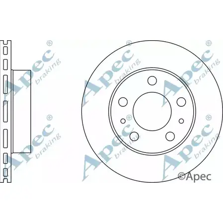 Тормозной диск APEC BRAKING 1E 0LW 1265431639 DSK2481 0FXZ6 изображение 0