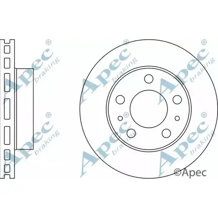 Тормозной диск APEC BRAKING DSK2482 145O3R1 TL8OW X7 1265431679 изображение 0