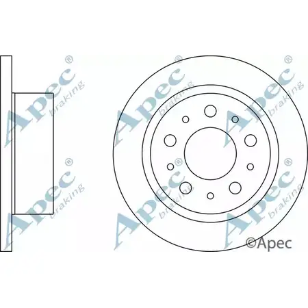 Тормозной диск APEC BRAKING C59KC KS DSK2484 1265431731 P4I1M изображение 0
