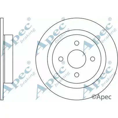 Тормозной диск APEC BRAKING 1265431759 27Q J71 DSK2488 G7B7OI изображение 0