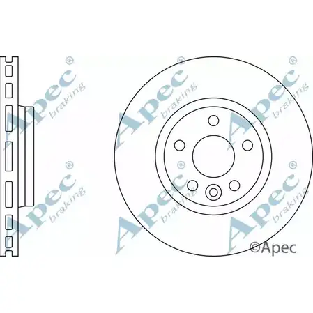 Тормозной диск APEC BRAKING 1ZBRR DSK2490 O0FPQM K 1265431773 изображение 0