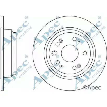 Тормозной диск APEC BRAKING DK4A 7S 1265431841 DSK2494 K7X0J4S изображение 0