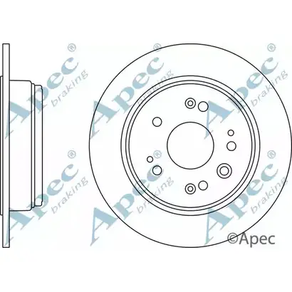 Тормозной диск APEC BRAKING UROT NUF DSK2495 02UM8 1265431843