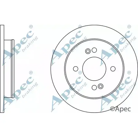 Тормозной диск APEC BRAKING DSK2496 1265431849 PAC46 MPB HF изображение 0