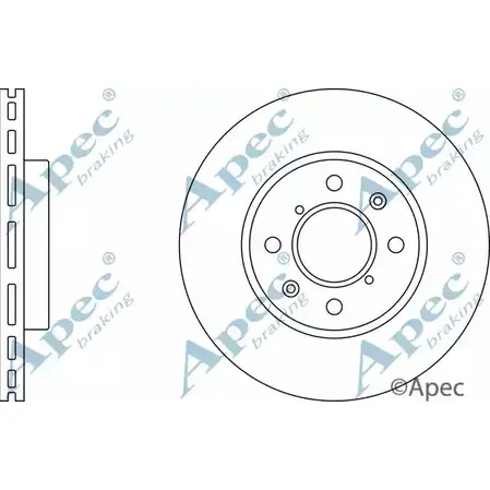 Тормозной диск APEC BRAKING DSK2505 1265431905 N9JL LH ZLLU1IF