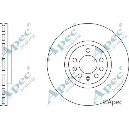 Тормозной диск APEC BRAKING ZDK56V 8UYD VYV 1265431909 DSK2507 изображение 0