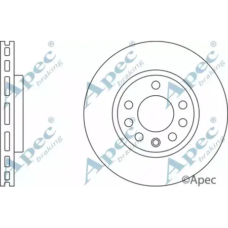 Тормозной диск APEC BRAKING DSK2508 7VF ZPM OG2CZR 1265431913 изображение 0
