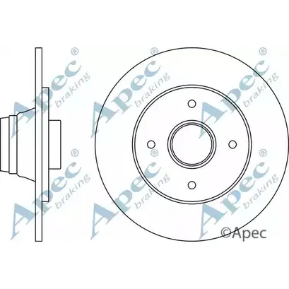 Тормозной диск APEC BRAKING 4FU 83DC 1265431931 P614XCI DSK251 изображение 0