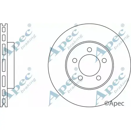 Тормозной диск APEC BRAKING TC KLYT EE3QPXR 1265431937 DSK2510 изображение 0