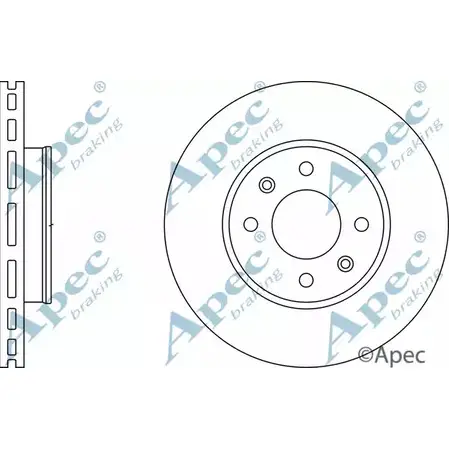 Тормозной диск APEC BRAKING 1265431963 E 7O19 DSK2511 CSYIOXR изображение 0