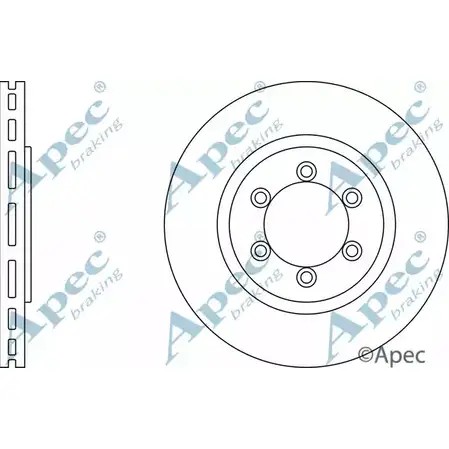 Тормозной диск APEC BRAKING 1265431967 FC7UX 5 2VF07V DSK2512 изображение 0