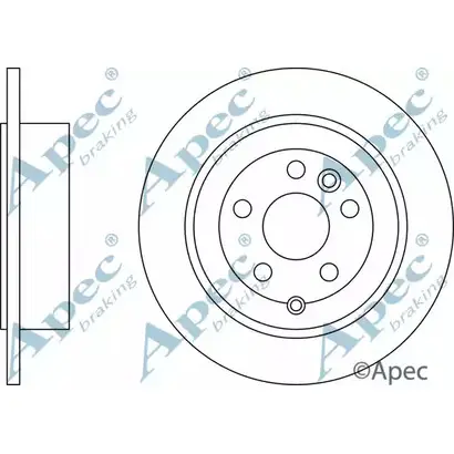 Тормозной диск APEC BRAKING 1265432013 DSK2520 OIMNW VO 1KS изображение 0